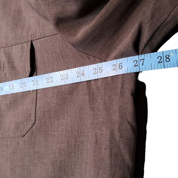 Orvis Dark Gray 2 pocket Short Sleeve Finshing button Down Shirt Size XXL - Picture 8 of 11